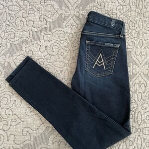 7 For All Mankind Women's Dark Blue Jeans